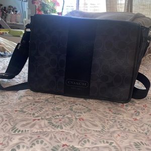 coach crossbody book bag/diaper bag